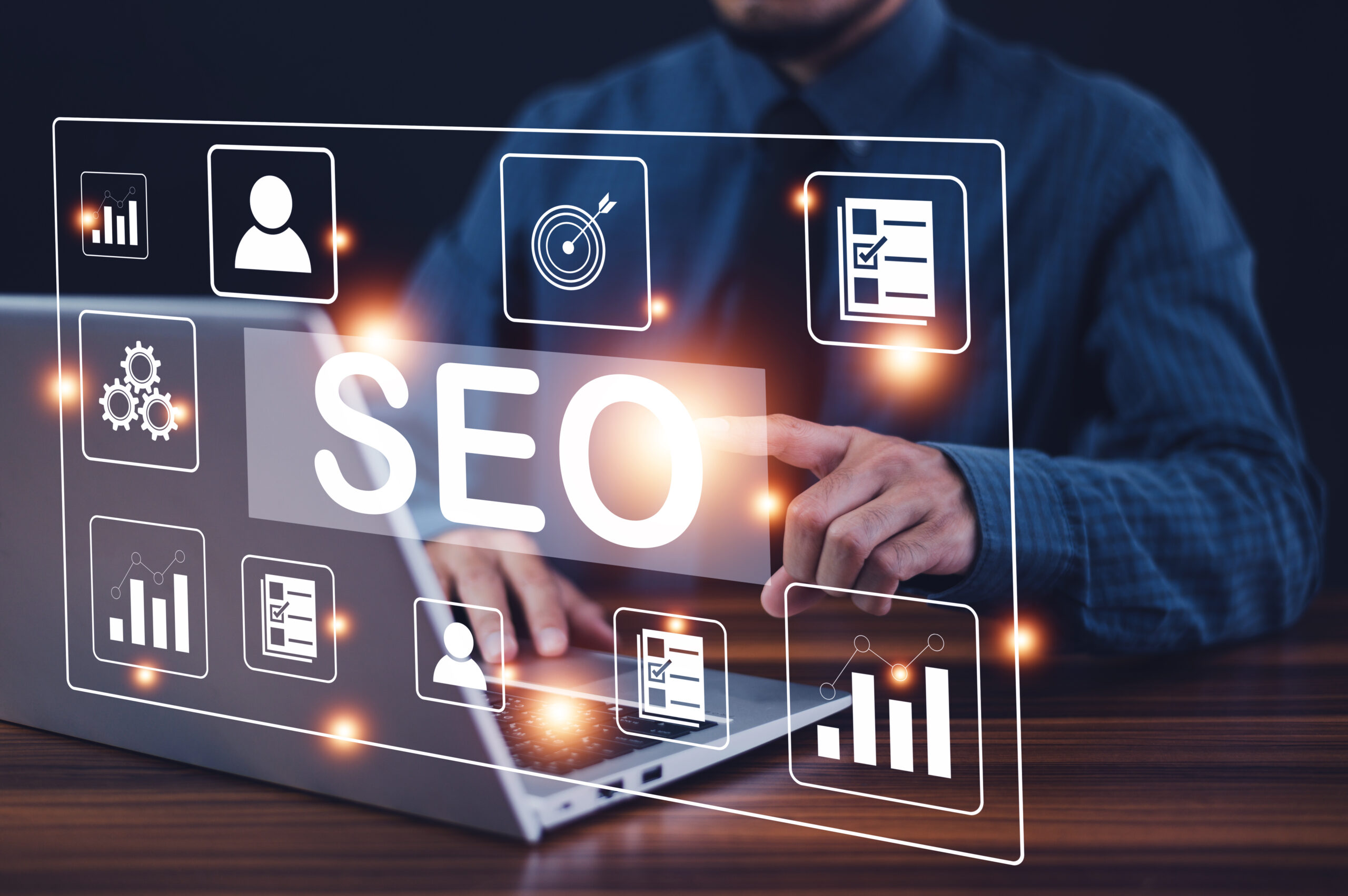 SEO for Business analysis SEO Search Engine Optimization Marketing Ranking Traffic Website Internet Business Technology Concept.